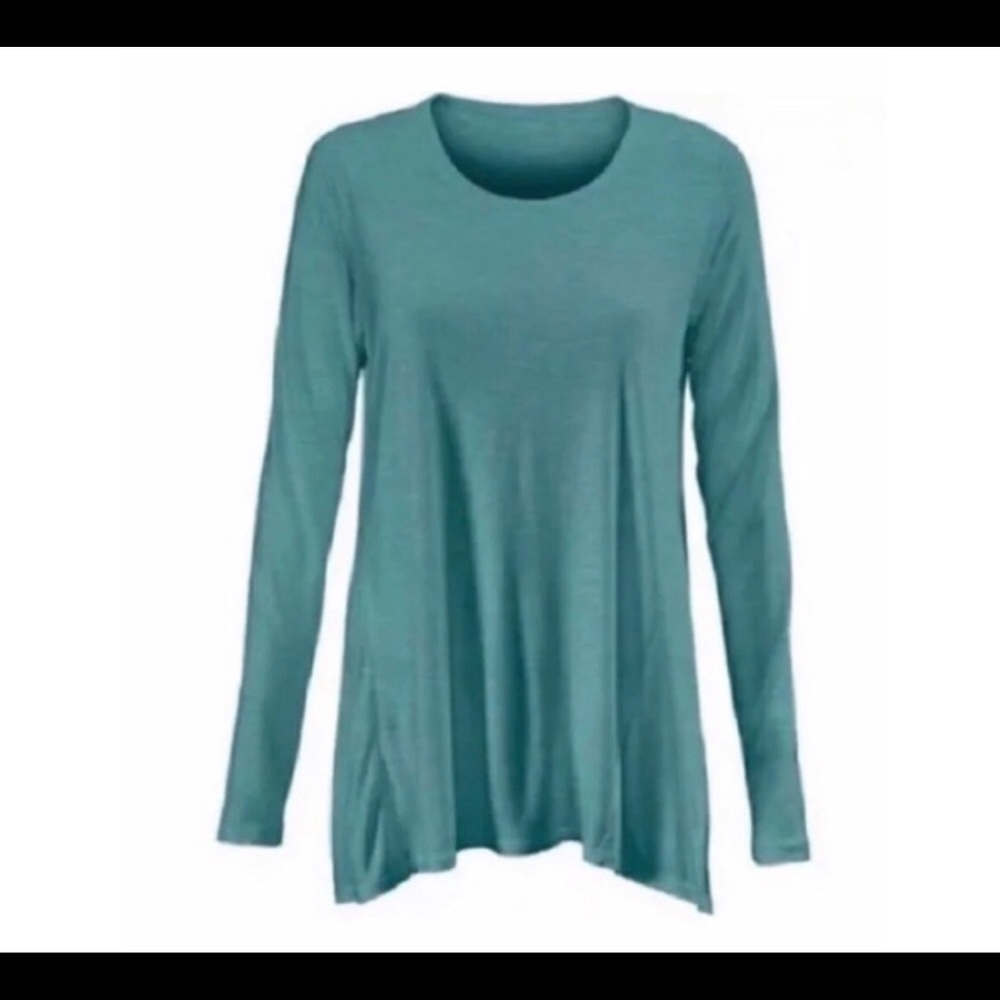 CAbi teal long sleeved shirt